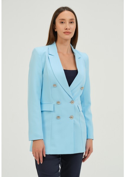 Basic & More  Kadın Düğmeli Blazer Ceket 1676