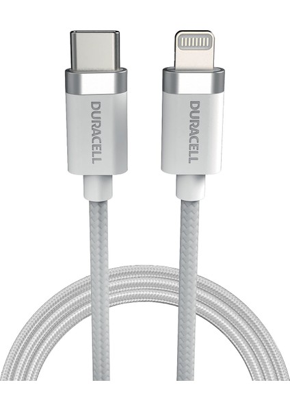 1m Lightning To Usb-C Örgülü Şarj Kablosu - Beyaz