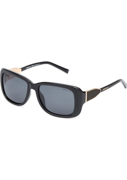Ds 2301 C 1 Dikdörtgen Siyah - Altın Kadın Güneş Gözlüğü