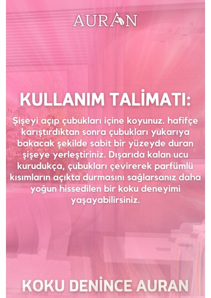 Beyaz Gül Çubuklu Oda Kokusu Bambu Kokusu White Rose Reed Diffuser 50ml