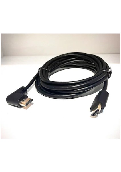 5 Metre L HDMI Kablo 5 Metre 90 Derece HDMI Kablo