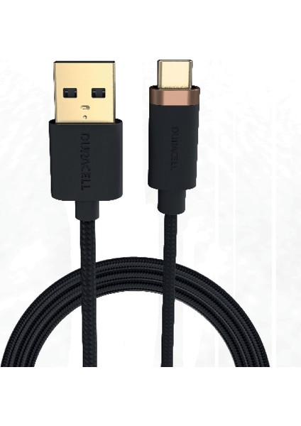 1m Usb-A To Usb-C Örgülü Şarj Kablosu - Siyah