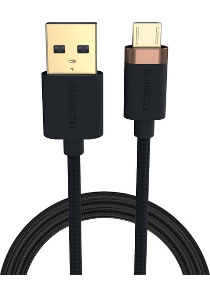 2m Usb-A To Micro USB Örgülü Şarj Kablosu - Siyah