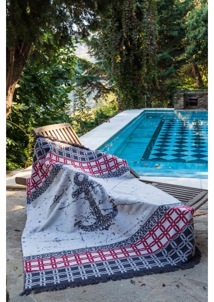 Çapa Tek Kişilik Pamuklu Battaniye 150X200