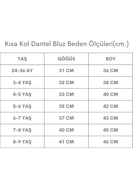 Parla Kids Kız Çocuk Siyah Bisiklet Yaka Dantelli Kısa Kol Abiye Bluz Gömlek