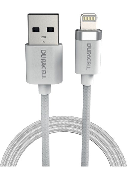 1m Lightning To Usb-A Örgülü Şarj Kablosu - Beyaz