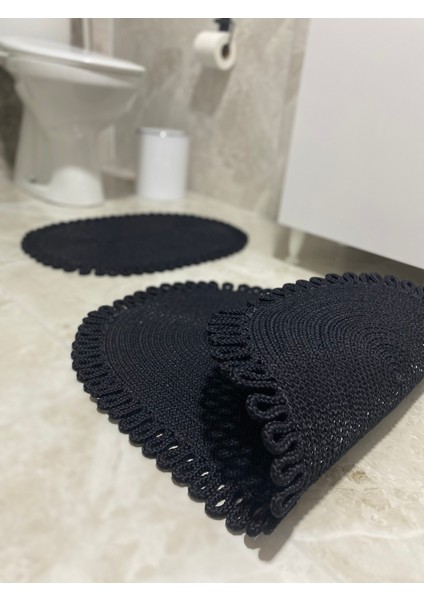 Milda Jüt 2'li Banyo Paspası Çift Taraflı Kaymaz Yıkanabilir Banyo Paspas Takımı 40X60CM & 50X80CM modelleri