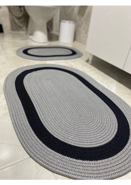Milda Jüt 2'li Banyo Paspası Çift Taraflı Kaymaz Yıkanabilir Banyo Paspas Takımı 40X60CM & 50X80CM fiyatları