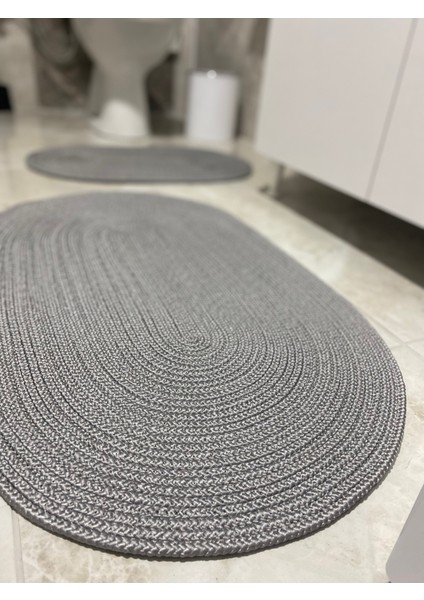 Milda Jüt 2'li Banyo Paspası Çift Taraflı Kaymaz Yıkanabilir Banyo Paspas Takımı 40X60CM & 50X80CM fiyatları