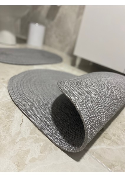 Milda Jüt 2'li Banyo Paspası Çift Taraflı Kaymaz Yıkanabilir Banyo Paspas Takımı 40X60CM & 50X80CM modelleri