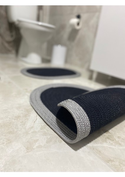 Milda Jüt 2'li Banyo Paspası Çift Taraflı Kaymaz Yıkanabilir Banyo Paspas Takımı 40X60CM & 50X80CM modelleri