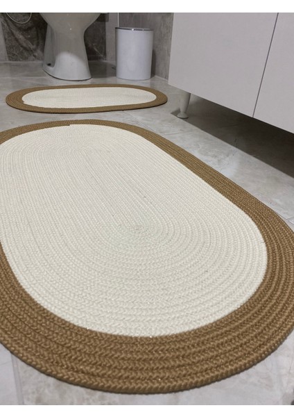 Milda Jüt 2'li Banyo Paspası Çift Taraflı Kaymaz Yıkanabilir Banyo Paspas Takımı 40X60CM & 50X80CM fiyatları