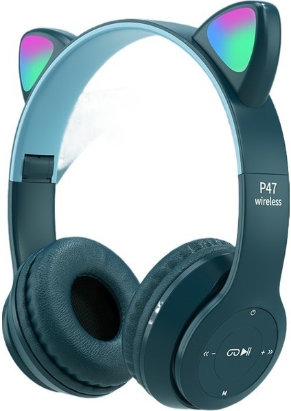 P47 Başa Takılan Bluetooth Kulaklık Rgb Aydınlatma (Yurt Dışından)