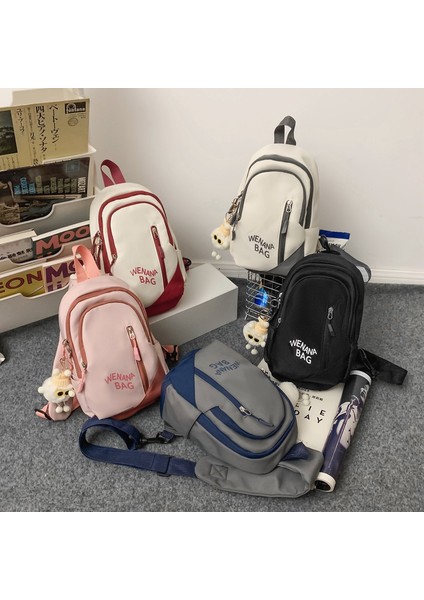 Ortaokul Öğrencisi Omuz Çantası Crossbody Çanta Açık Hava Sporları Bisiklet Çantası (Yurt Dışından) modelleri