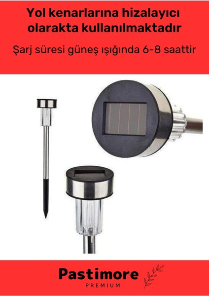 Kablosuz Su Geçirmez Dayanıklı Solar Güneş Enerjili Bahçe Lambası Plastik Saplama 30CM 10 Adet Set