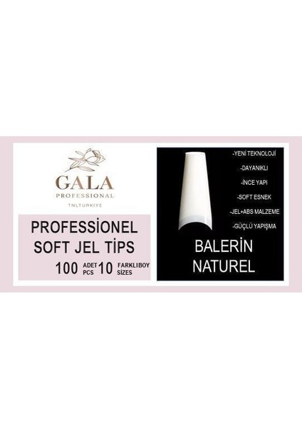 Protez Tips Balerin 100 Lü Naturel