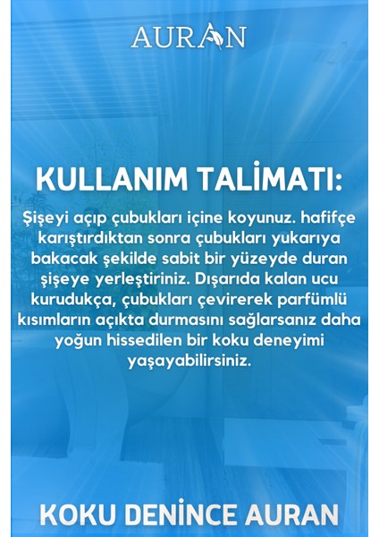 Okyanus Çubuklu Oda Kokusu Bambu Kokusu Kare Şişe Ocean Reed Diffuser 100ml
