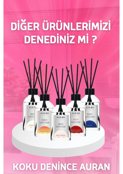 Bebek Pudrası Çubuklu Oda Kokusu Bambu Kokusu Kare Şişe Baby Powder Reed Diffuser 100ml