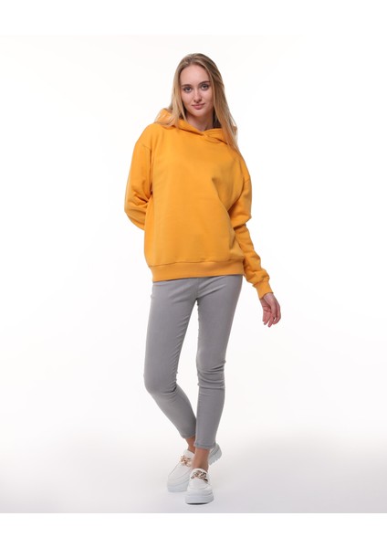 Hardal Oversize Şardonlu Sweatshirt