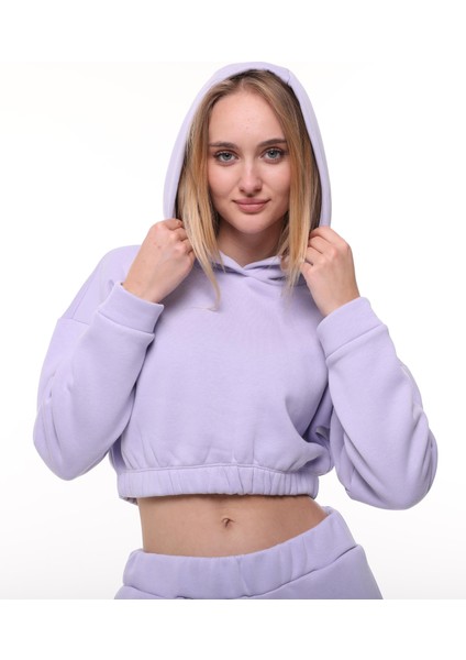 Lila Şardonlu Sweatshirt