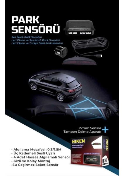 Ses Ikazlı Gri Park Sensörü fiyatları