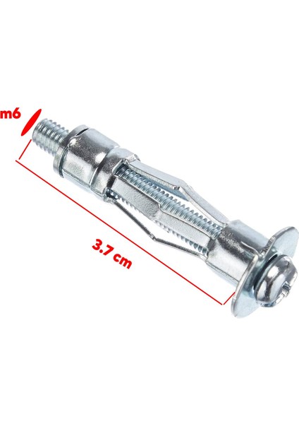 Çelik Alçıpan Boşluk Dübel Frt Tuğla Duvar Bims Paraşüt Dübeli 6X37 Metal 5 Adet