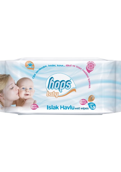 Baby Islak Havlu 50'li, Standart Boy, (50 x 6 Adet) - 300 Yaprak