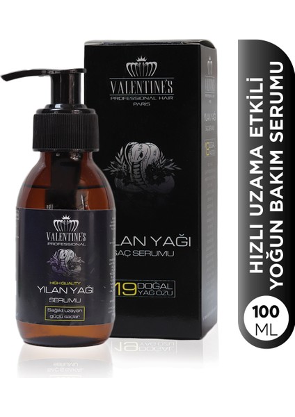 Valentines Professional Yılan Yağı Saç Serum