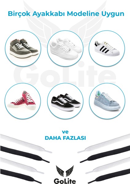 130 cm Yassı Spor Ayakkabı Bağcık , Orijinal Sneakers Bağcığı 1 Çift / Siyah