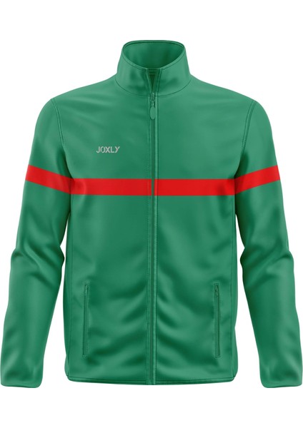 Tam Fermuarlı Yeşil Erkek Eşofman Üstü