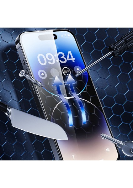 iPhone 14 Pro Max Uyumlu V-Pro Elektro Kaplama Hidrofobik Tempered Cam Ekran Koruyucu 2 Adet modelleri