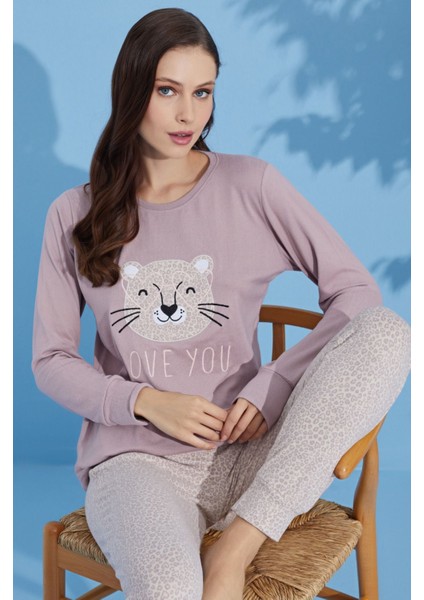 Benden Giy Kadın Termal Uzun Kollu Cepli Yumuşak Kumaşlı Pijama Takımı