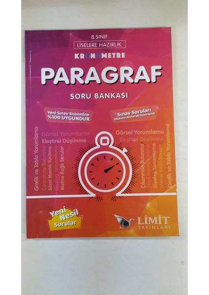 Limit Yayınları Liselere Hazırlık Kronometre Paragraf Soru Bankası