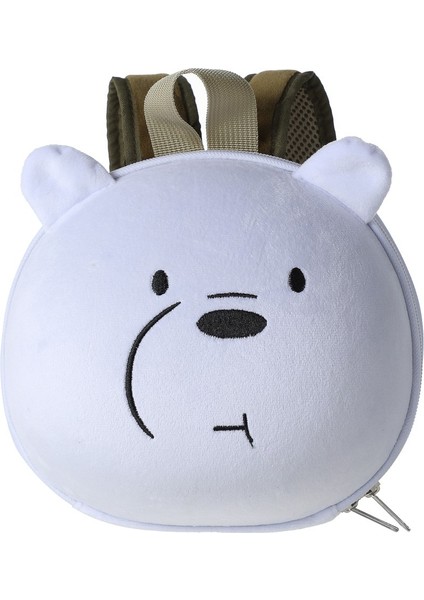 We Bare Bears Lisanslı Yuvarlak Sırt Çantası - Kutup Ayısı 20 cm