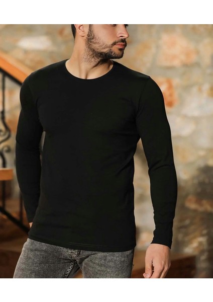 Challis Tasarım Erkek Slim Fit Bisiklet Yaka T-Shirt