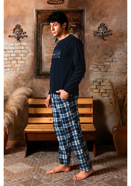 Kışlık Erkek Polar Pijama Takımı Sıcak Tutan Casual Erkek Polar fiyatları