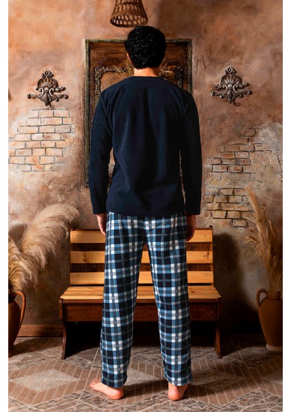 Kışlık Erkek Polar Pijama Takımı Sıcak Tutan Casual Erkek Polar modelleri