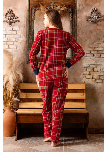 Kışlık Kadın Welsoft Polar Pijama Takımı Yeni Yıl Pijaması modelleri