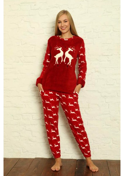 Büyük Kadın Polar Peluş Pijama Takımı fiyatları