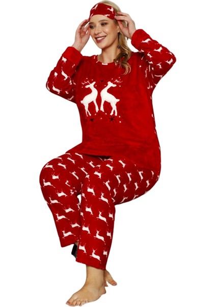 Büyük Kadın Polar Peluş Pijama Takımı indirimleri