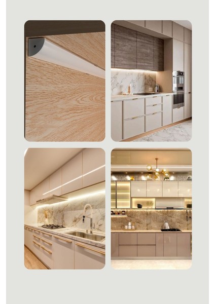 Mutfak Dolabı ve Tezgah Altı Bombe Difüzörlü Köşe Bar LED 24V modelleri