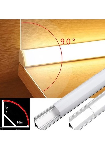 Mutfak Dolabı ve Tezgah Altı Bombe Difüzörlü Köşe Bar LED 24V fırsatları