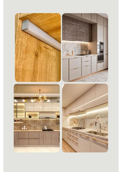 Mutfak Dolabı ve Tezgah Altı Köşe Difüzörlü Köşe Bar LED 12V modelleri