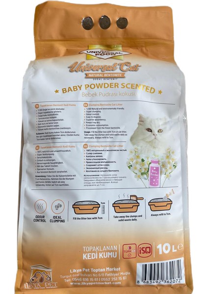 Baby Powder Kokulu Topaklaşan Kedi Kumu 10 L x 1 Adet (Süper Topaklanan , Bentonitli, Kokusuz Kedi Kumu ) fırsatları