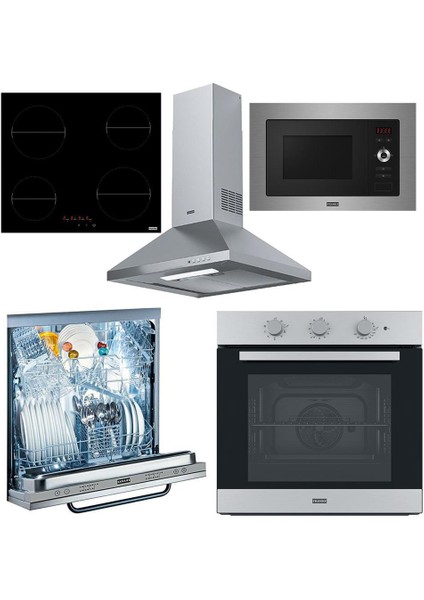 Inox Ankastre Set (Fdl 6165 - Frsm 604 - Fsl 82 H Xs - Fdw 614 - Fsl 20 Xs)