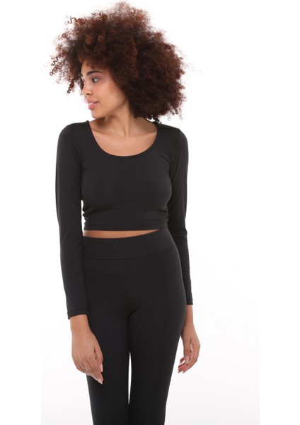 Fancy Kadın Uzun Kollu Özel Kumaş Crop Sporcu Tişört modelleri