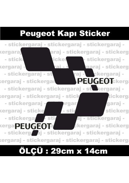 Peugeot Uyumlu Sol Sağ Yan Kapı Etiketi - Pejo Marka Yazılı Sticker Etiket Seti - 2li fiyatları