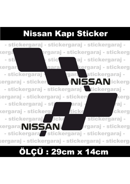 Nissan Uyumlu Sol Sağ Yan Kapı Etiketi - Marka Yazılı Sticker Etiket Seti - 2li fiyatları