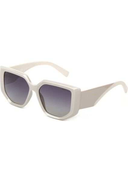 Ds 2298 C 3 Geometrik Ekru Kadın Güneş Gözlüğü