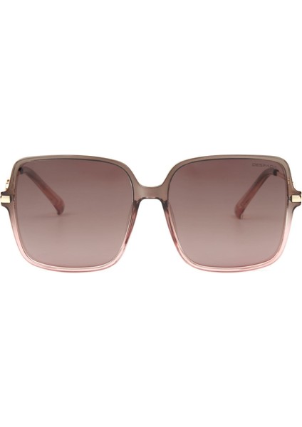 Ds 2286 C 3 Kare Şeffaf Kahverengi - Şeffaf Kadın Güneş Gözlüğü fiyatları